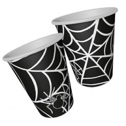 Bardak karton halloween cadılar bayramı örümcek siyah pk:8