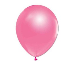 Balon Baskısız Metalik 10  Adet Pembe