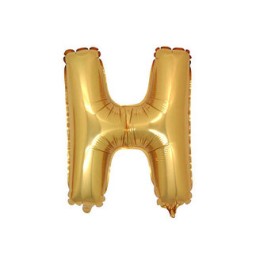 Folyo balon harf h altın 16 ınc(40cm) pk:1