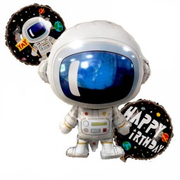 Astronot Folyo Balon Set 3'Lü