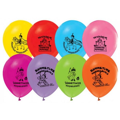 Balon 10 1+1 Sünnet Serisi Baskılı Karışık