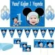 1 Yaş Mickey Mouse Kişiye Özel Afişli Doğum Günü Süsleri, Parti Seti