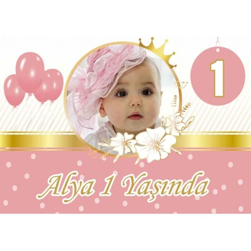 Altın 1 Yaş Afiş Kız Bebek Hdts113