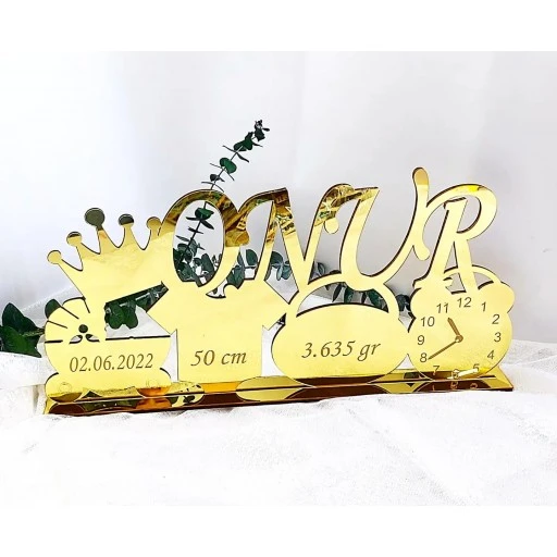 Bebek 1 Yaş Masa Üstü Pleksi İsimlik