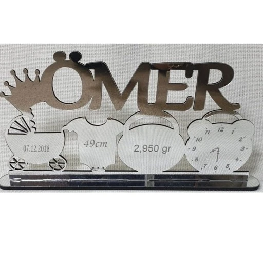 Bebek 1 Yaş Masa Üstü Pleksi İsimlik