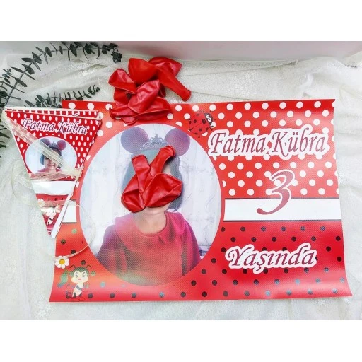 Uğur Böceki Temalı Doğum Günü Süsleri, Parti Seti, Magnet Konuşma Balonu Hdts222 1 Yaş Doğum Günü