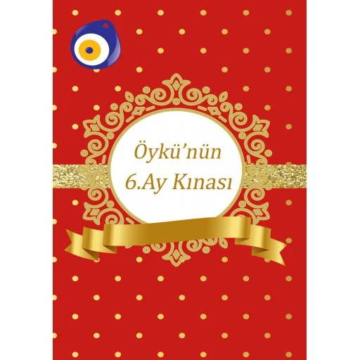 6 Ay Kınası Karşılama Panosu Afiş,karşılama Panosu Branda Prens Hdts1010