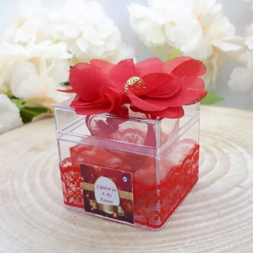 6 Ay Kınası Şeffaf Kutu Hediyelik