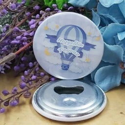 Uçan Balon Konsetp Baskılı Erkek Bebek Metal Magnet Açacak 58 Mm