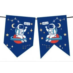 Flama Astronot Uzay Kırlangıç Bayrak