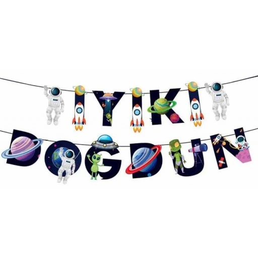 Flama Uzay Şeklinde İyiki Doğdun