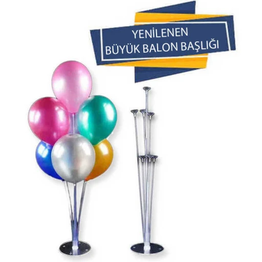 Balon Süsleme Standı 75 cm Şeffaf