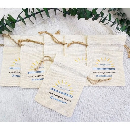 Kişiye Özel İsim Baskılı Keten Kese 9x13 cm Söz Nişan Nikah Hediyesi Toptan