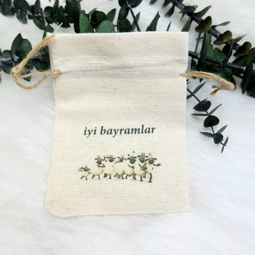 Kurban Bayramı İyi Bayramlar 9x12 cm Baskılı Koyunlar