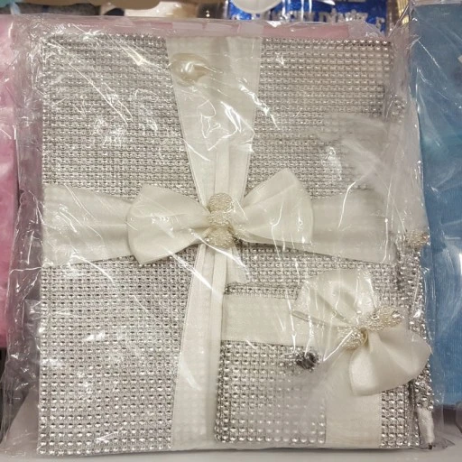 Lüks Süslemeli Nikah Anı Defteri Beyaz