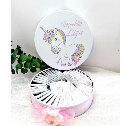 Unicorn Boznuzlu Uv Baskılı Kız Bebek Çikolatası