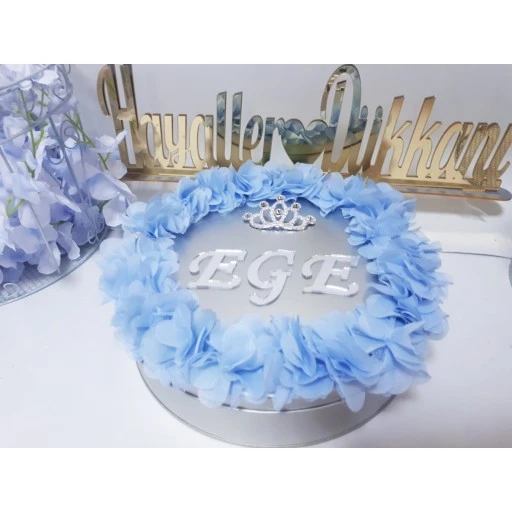 Lazer Çiçek Süslemeli Teneke Kutu Bebek Çikolatası 70 Adet