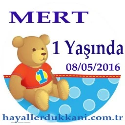 Ayıcıklı 1 Yaş Etiketi eb32