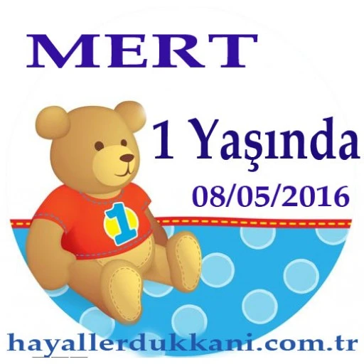 Ayıcıklı 1 Yaş Etiketi eb32