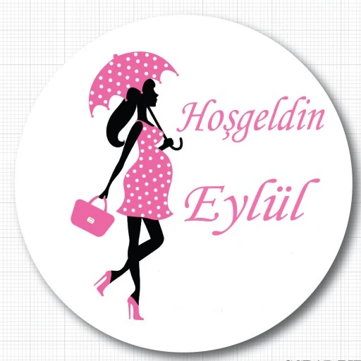 Baby Shower Etiket Sticker Eb2