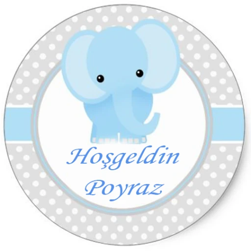 Filli Bebek Hediyelik Sticker Etiket Erkek Eb217