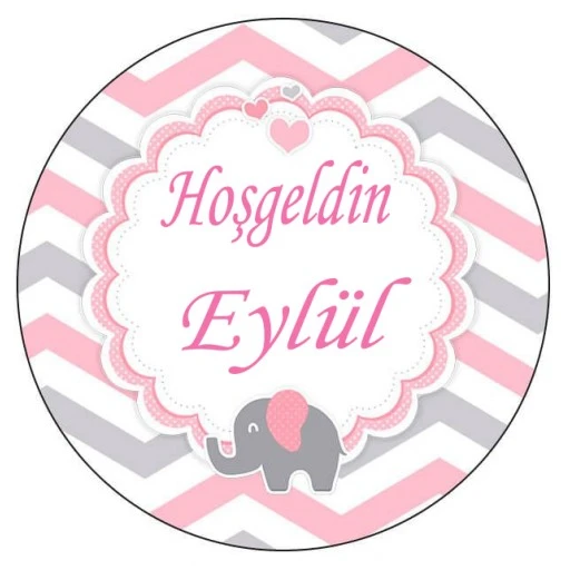 Bebek Şekeri Etiketi Altın Taçlı Eb238