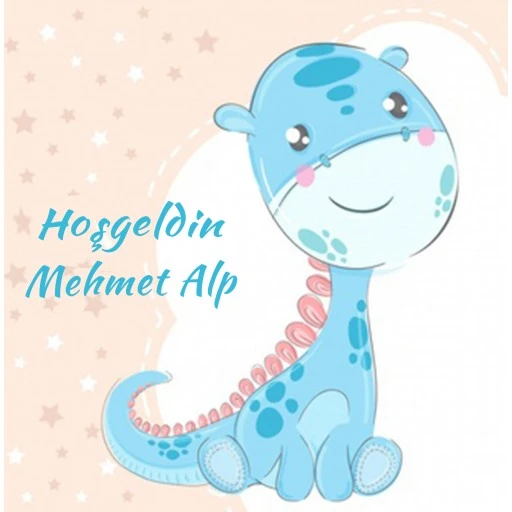 Bebek Şekeri Etiketi Dinazorlu Eb198