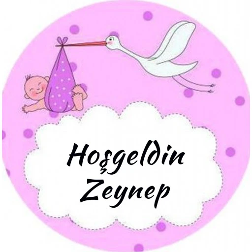 Bebek Şekeri Etiketi Leylekli Eb176