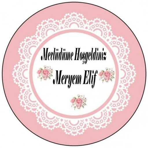 Dantelli Bebek Şekeri Sticker Eb45