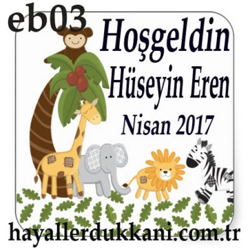 Doğumgünü Bebek Şekeri Etiketi Eb03