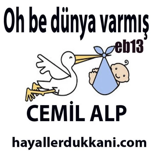 Erkek Bebek Şekeri Etiketi Eb13