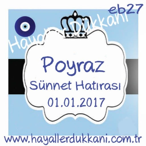 Erkek Bebek Şekeri Etiketi Eb27