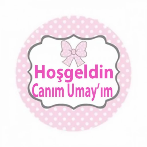 Fiyonklu Bebek Şekeri Etiketi Eb40