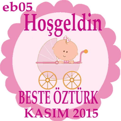 Kız Bebek Şekeri Etiketi Eb05