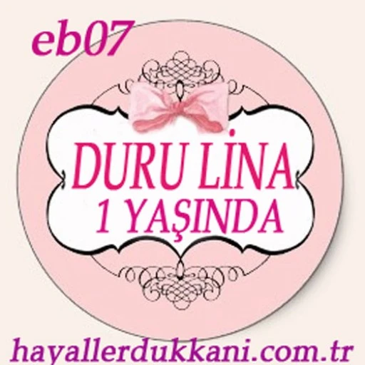 Kız Bebek Şekeri Etiketi Eb07