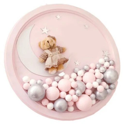 Kapı Süsü Bubble Ahşap Çember 30x30 cm