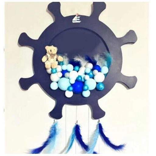 Kapı Süsü Bubble Ahşap Dümen 40x40 cm