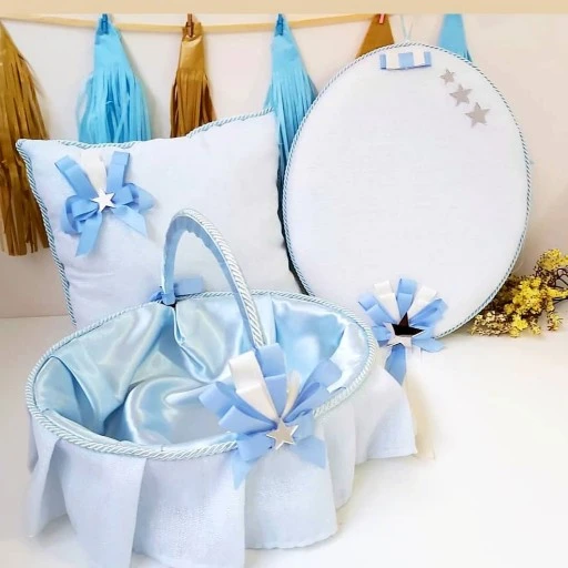 3 Lü Set Erkek Bebek Kapı Süsü Yastık Sepet Bebek Süsleri Dev Kampanya Bu Fırsat Kaçmaz