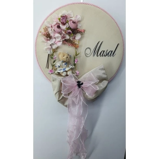 Sallanan Ayıcıklı Bebek Odası Kapı Süsü