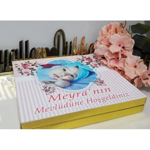 Fotoğraflı Bebek Mevlüt Çikolatası 48 Li