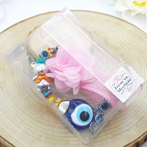 Ayıcıklı Nazarlık Anahtarlık Doğum Günü Hediyesi