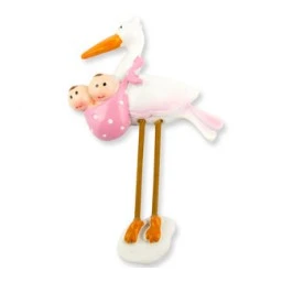 Bebek İkiz Leylekli Pembe (2p-2m) Pk1