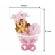 Bebek Pusetli Ve Şapkalı Magnet Pembe Pk1