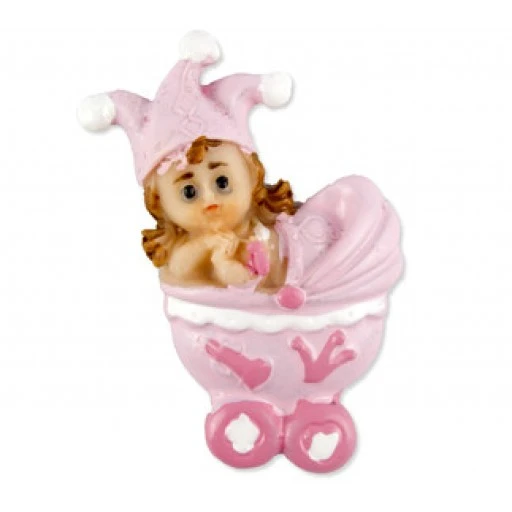 Bebek Pusetli Ve Şapkalı Magnet Pembe Pk1