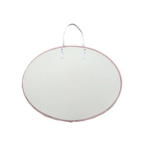 Çerçeve Oval Kapı Süsü Kadife Kaplı Ahşap