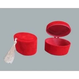 Kutu Oval Flok Kaplama Kırmızı P1