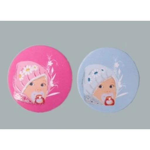 Sticker Bebek Emzikli Papatyalı Mavi Pak:50