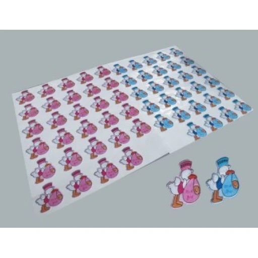 Sticker Bebek Leylekli Pembe 30'li