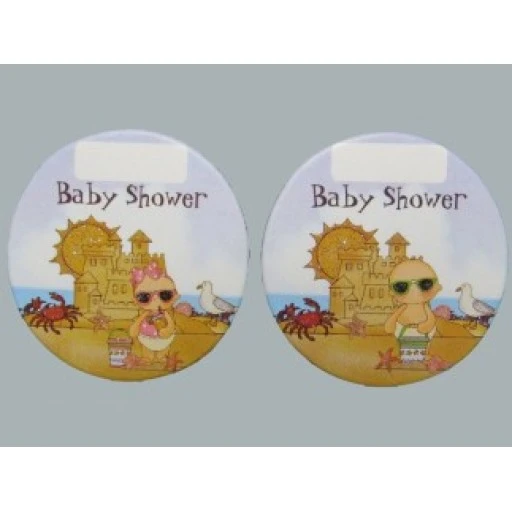 Sticker Bebek Tatilde Baby Shower Pembe Pak:50