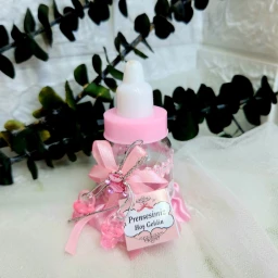 20 Adet Biberon Plasitk Pembe Kız Bebek Şekeri